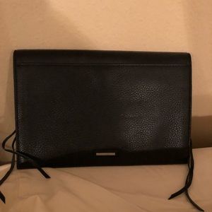 Black Rebecca Minkoff Envelope Clutch with fringes